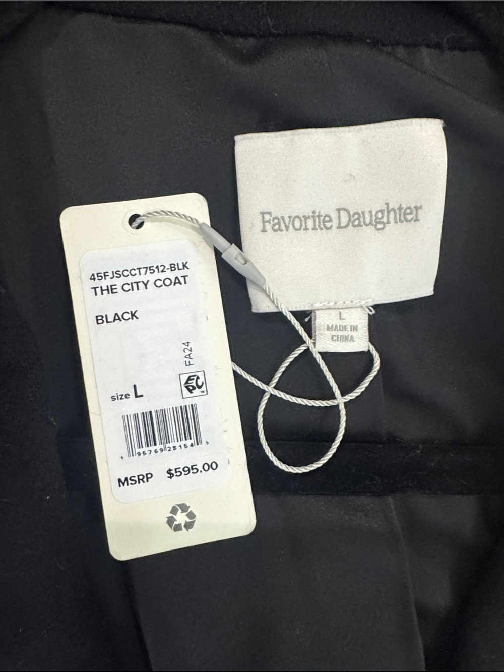 FAVORITE DAUGHTER The City Coat Wool Cashmere Tailored Longline Blazer black L - Picture 13 of 14